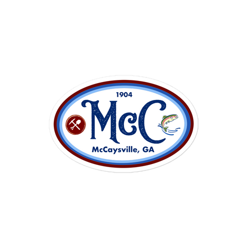 Bubble-free stickers - McCaysville City Sticker