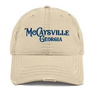 McCaysville - Distressed Dad Hat (Blue Thread)