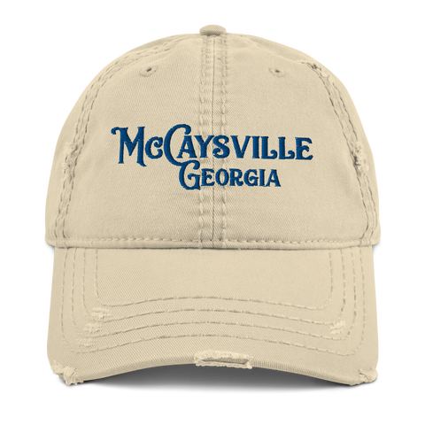 McCaysville - Distressed Dad Hat (Blue Thread)