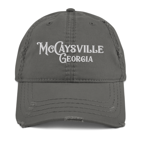 McCaysville - Distressed Dad Hat (White Thread)
