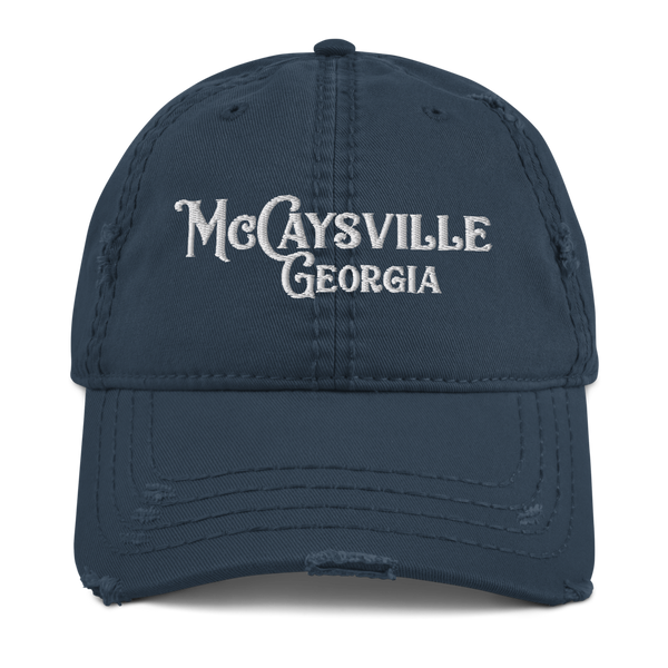 McCaysville - Distressed Dad Hat (White Thread)